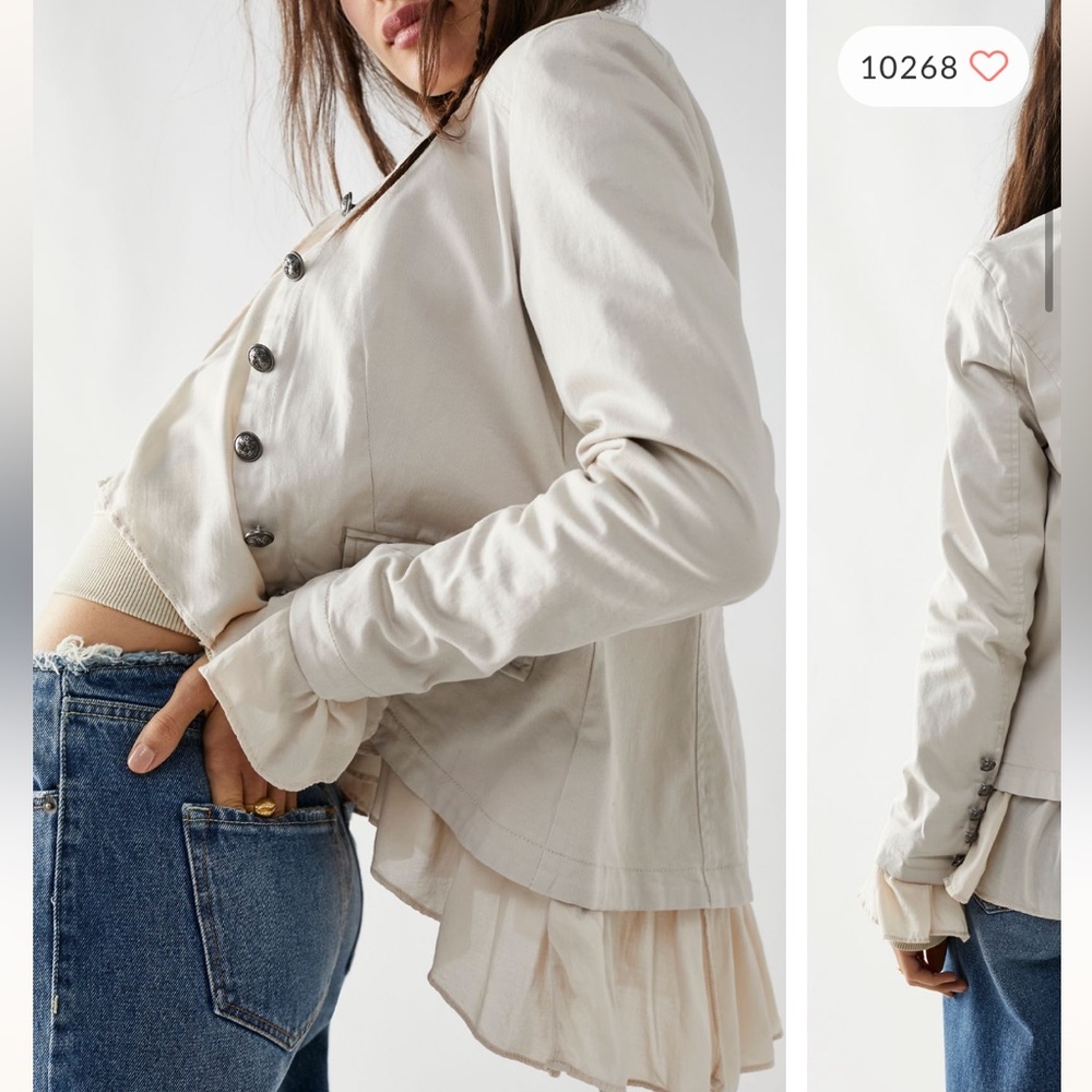 Free People Ruffles Romance Jacket